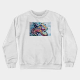 Octopus Colorful Undersea Watercolor Crewneck Sweatshirt